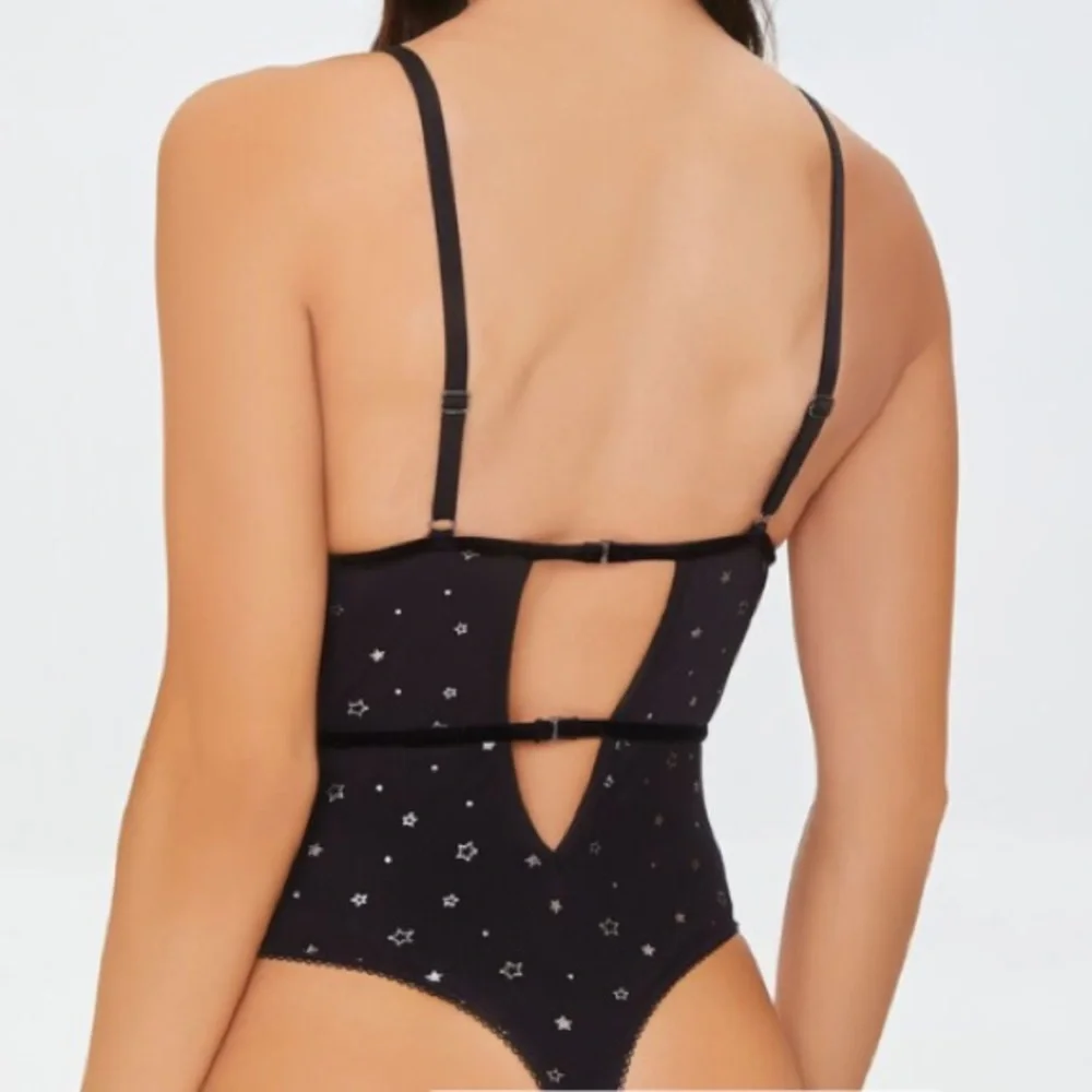 Forever 21 Black Star Bodysuit - Picture 2 of 6